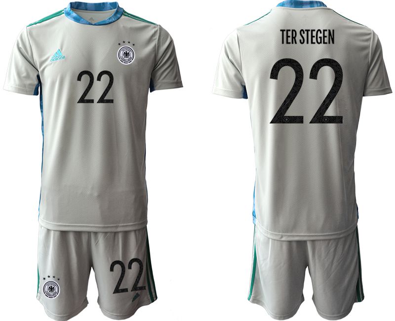 Men 2021 World Cup National Germany gray goalkeeper #22 Soccer Jerseys->->Soccer Country Jersey